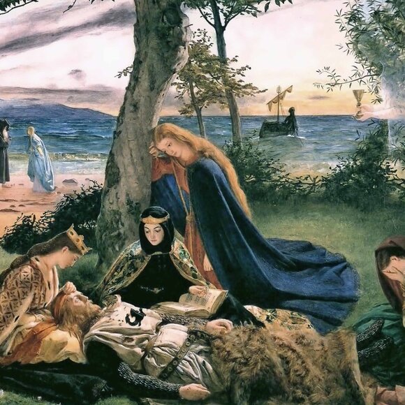 DEATH OF KING ARTHUR Art Print: 8"by10" Reproduction. Beautiful Colors & Detail - Picture 1 of 2